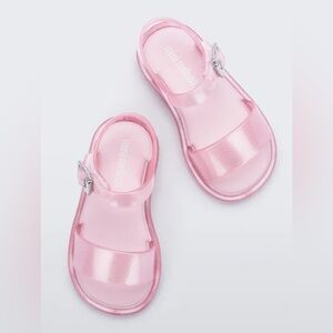 New Mini Melissa Mar Sandal in Pink Glitter Size 1